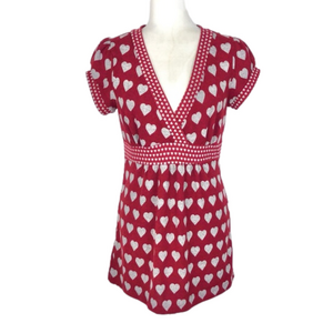 L8teR red heart soft knit top